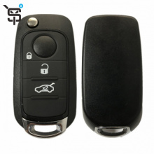 Factory price black car key cloner 3 button smart car remote key for Fiat with Megamos 88 AES chip 433 MHZ YS100161